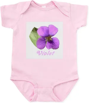 CafePress Violet Infant Bodysuit Cute Infant Bodysuit Baby Romper