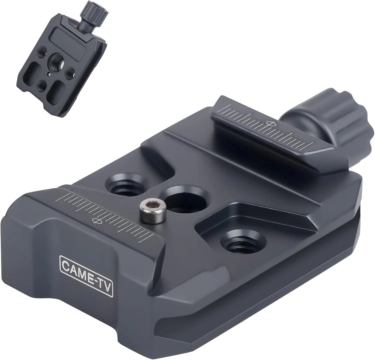 CAME-TV Camera Quick Release Clamp for Arca-Swiss Standard, Quick Release QR Plate Base Mount with 1/4″ 3/8″ Screw Holes Compatible with DJI Ronin S/SC Gimbal Zhiyun Crane Series Camera Tripod (68003)