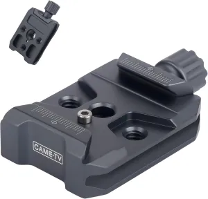 CAME-TV Camera Quick Release Clamp for Arca-Swiss Standard, Quick Release QR Plate Base Mount with 1/4″ 3/8″ Screw Holes Compatible with DJI Ronin S/SC Gimbal Zhiyun Crane Series Camera Tripod (68003)
