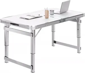 Camp Tables Portable Foldable, Aluminum Folding Table, Adjustable Height, Outdoor Camping Table for Camping, Picnic, BBQ (Color : B, Size : 80cm/31.4in)