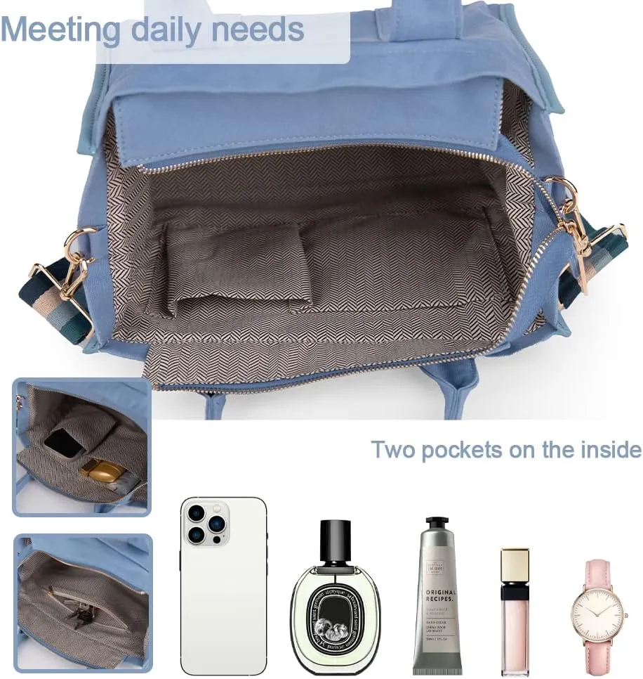 Canvas Tote Bag for Women Top Handle Handbag Crossbody Tote Bag for Women