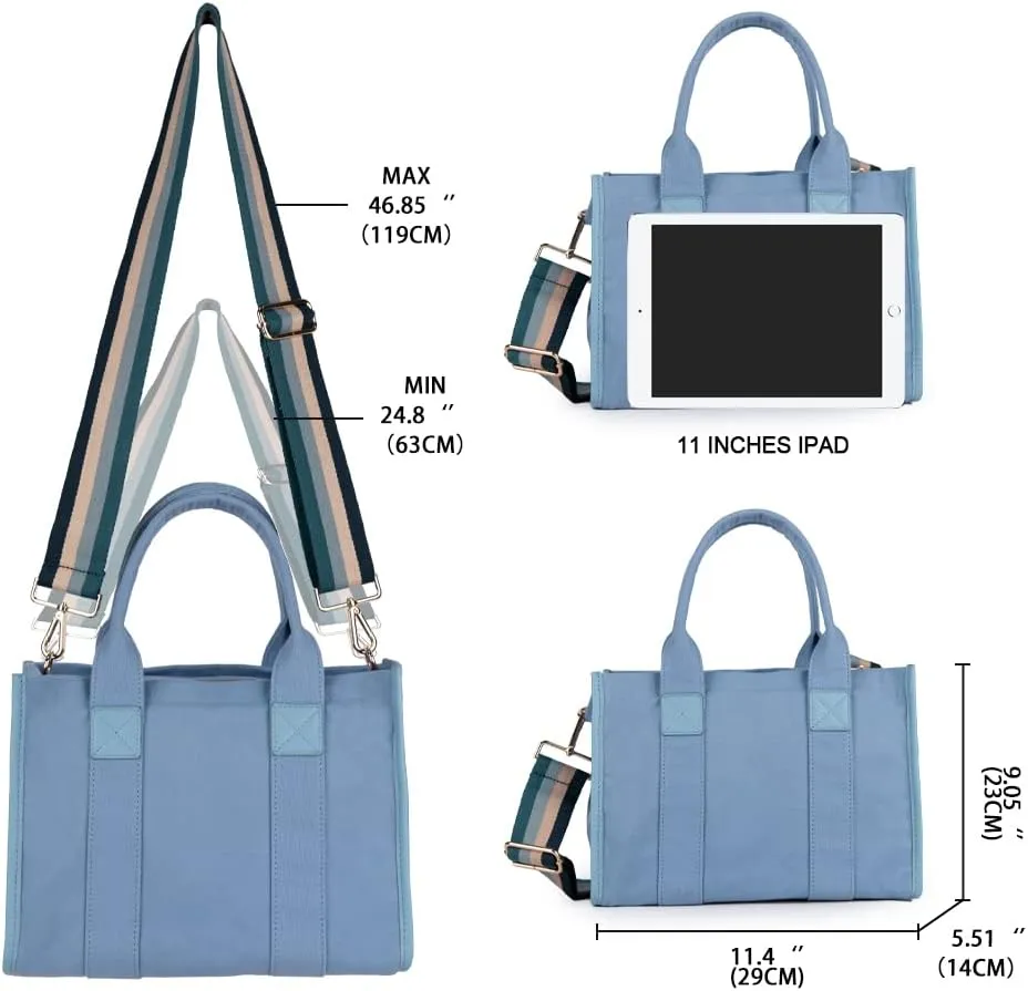 Canvas Tote Bag for Women Top Handle Handbag Crossbody Tote Bag for Women
