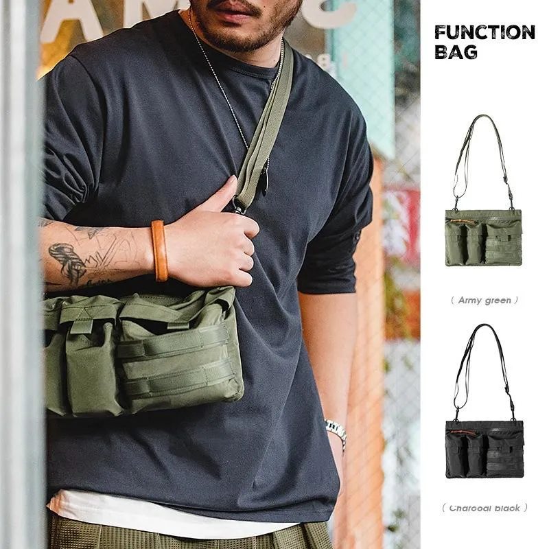 Carbon Black Single Shoulder Messenger Bag