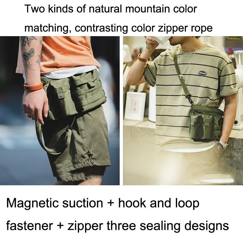 Carbon Black Single Shoulder Messenger Bag