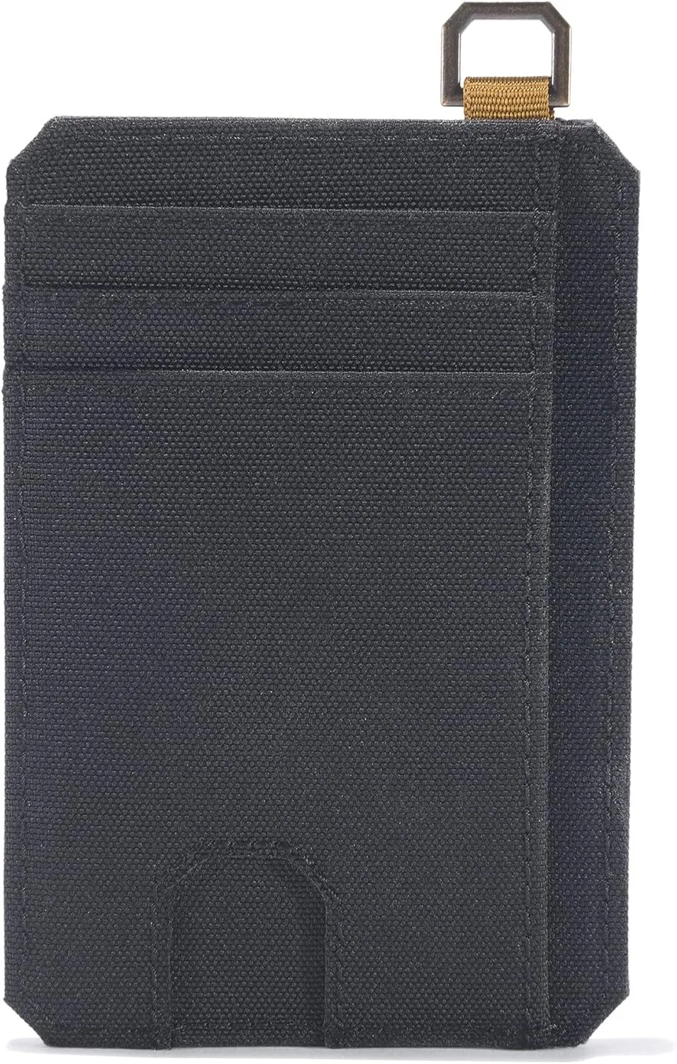 Carhartt mens Front Pocket Wallets, Durable Canvas Or Leather With Money Clip , Nylon Duck (Black), One Size US