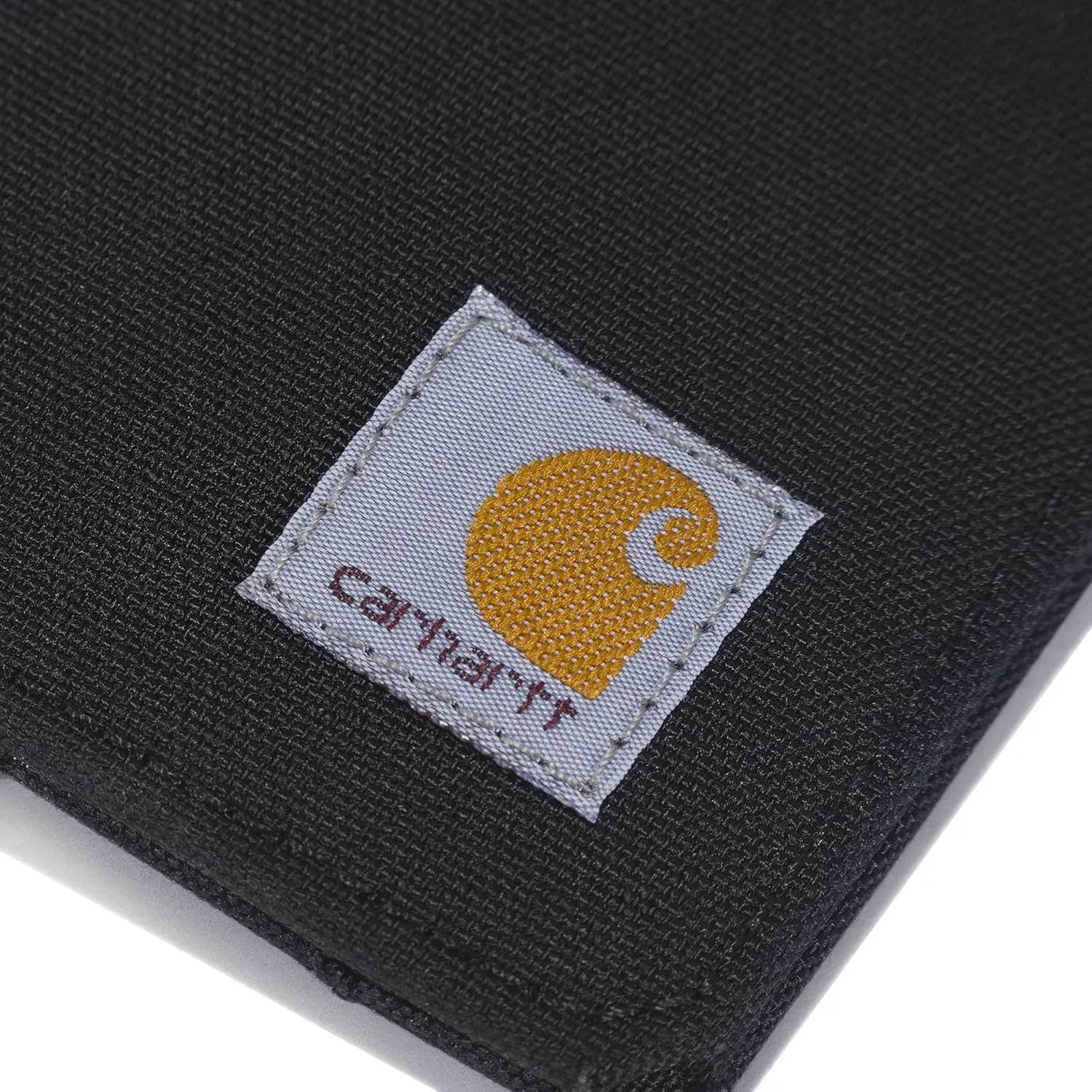 Carhartt mens Front Pocket Wallets, Durable Canvas Or Leather With Money Clip , Nylon Duck (Black), One Size US