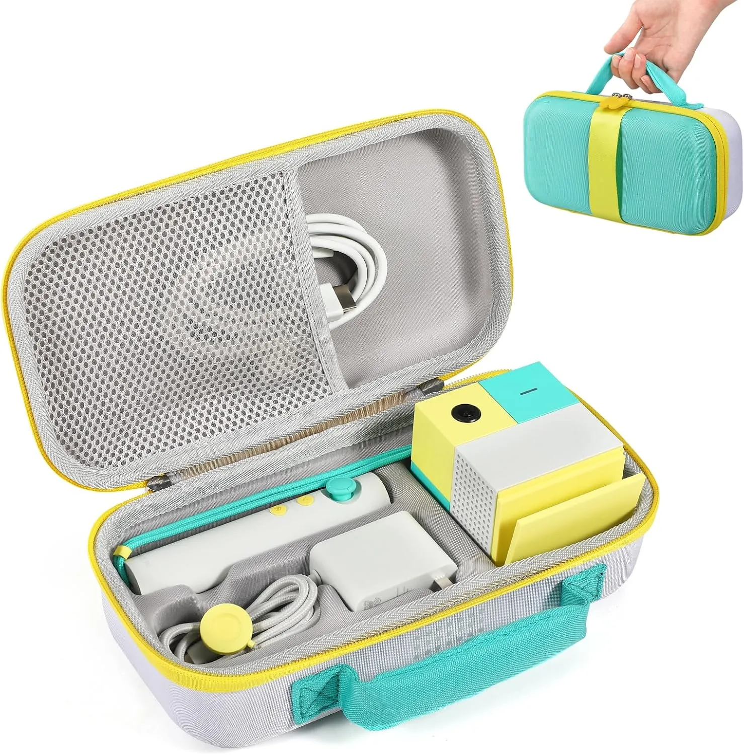 Carrying Case Compatible with Nex Game System,Travel Storage Bag with Mesh Pocket Fits HDMMI Power Cord, Remote, Camera Privacy Cover (Green)