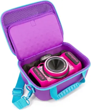 CASEMATIX Toy Camera Travel Case Compatible with KidiZoom Duo FX or Kidizoom PrintCam and Charger with Adjustable Shoulder Strap, Shock-Absorbing Foam and Protective Divider, Case Only
