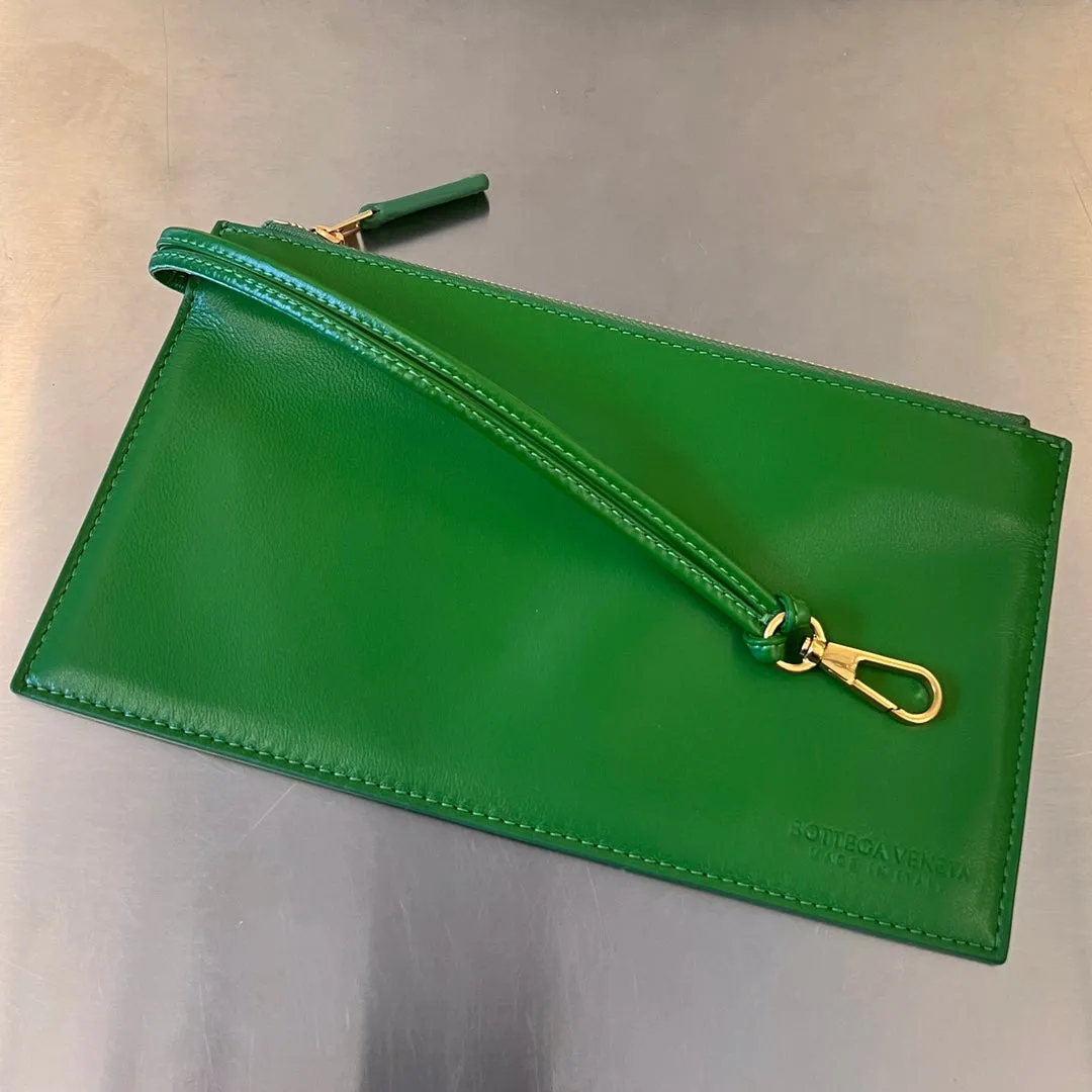 CASSETTE Veneta GREEN Bottega NEON Flexible MEDIUM 28 LAMBSKIN Exceptional value