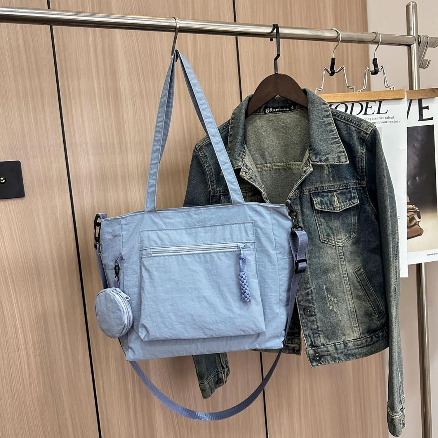 Casual Crossbody Bag Nylon Plain Messenger Bag Hobo Shoulder Bag Travel Daypacks