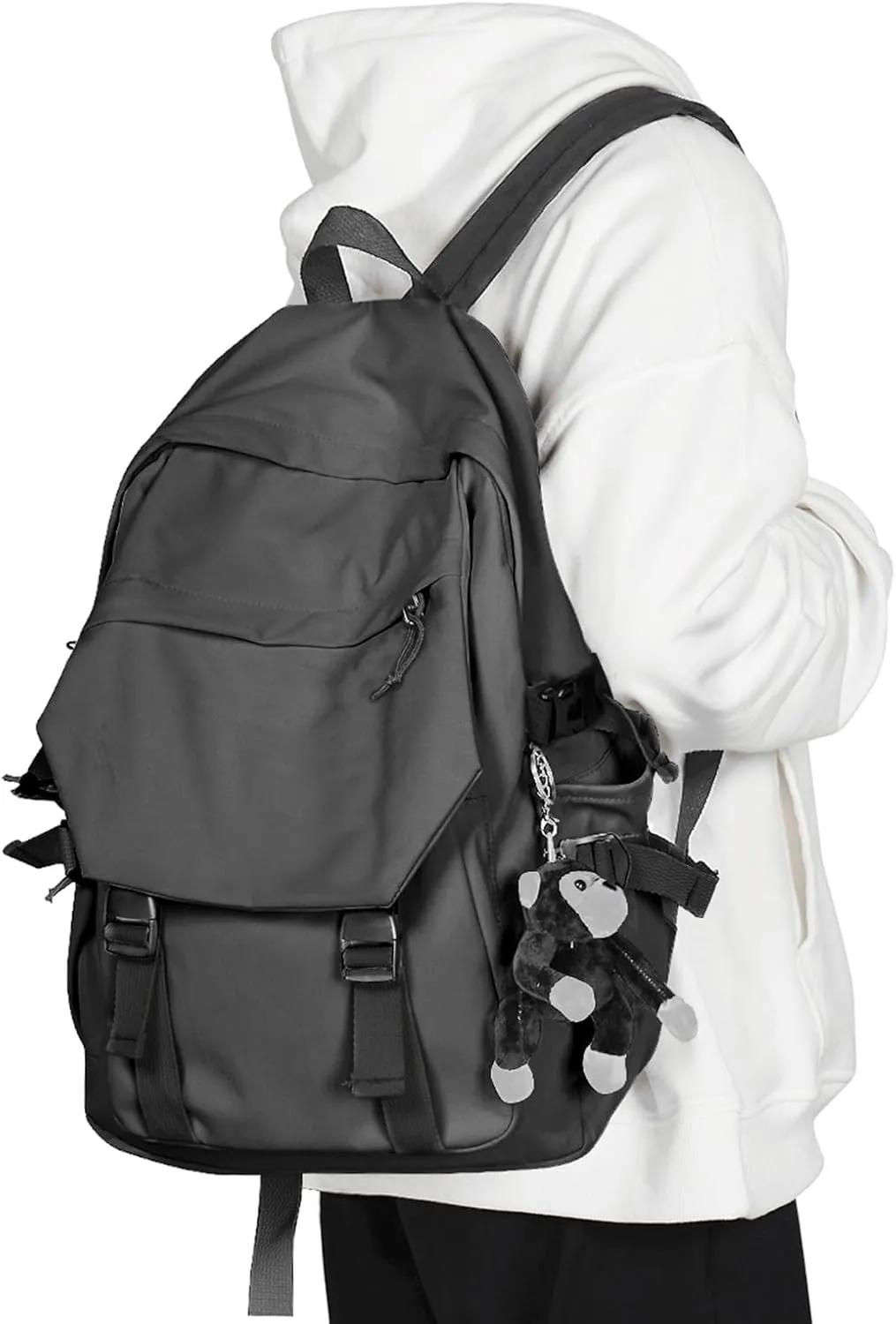Casual Daypack Large upgraded version College Laptop Backpack for Men Women Water Resistant Lightweight School Bag Travel Rucksack for Sports High School Middle Bookbag for girls Size L(Dark grey)