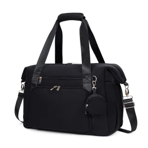 CEI-CEI Diaper Bag Tote Large Neoprene Maternity Hospital Bag for Labor and Delivery Waterproof Travel Baby Bag for Mom and Dad with Pacifier Case Changing Pad and Stroller Straps (Black)