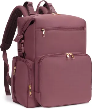 CEI-CEI Neoprene Diaper Bag Backpack with Changing Pad, Large Newborn Baby Maternity Bags Travel Tote with Insulated Pockets Mother‘s Day Gift (Pink)