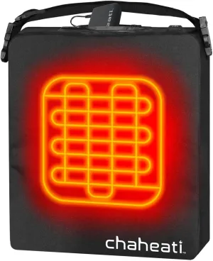 Chaheati 7V Battery Powered Heated Seat Cushion with Adjustable Shoulder Strap and Touch-button Control Technology ¬– Machine Washable Battery Operated Heated Seat Cushion for Outdoor Fun