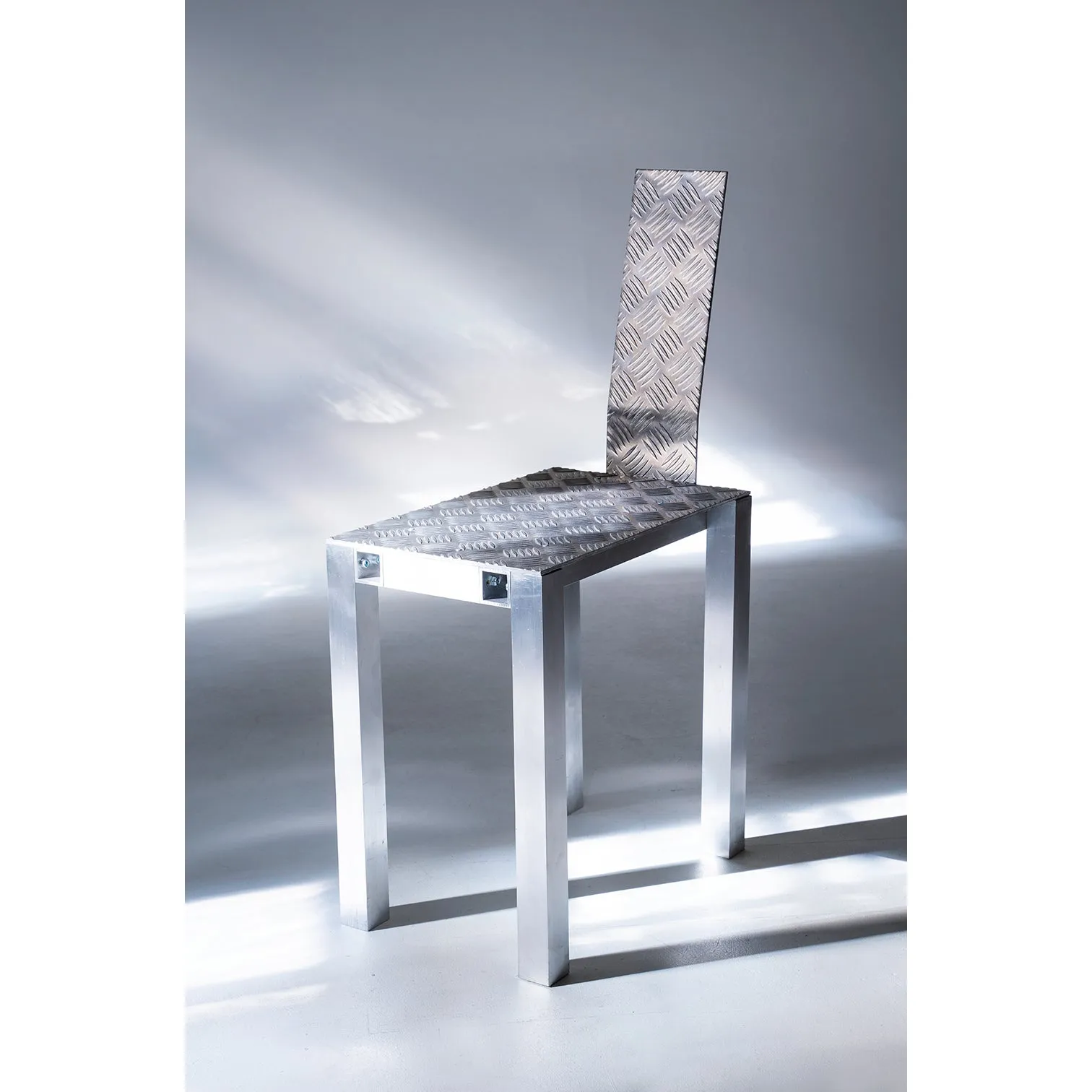 Checkered chair 'Perforated Metal Chair'