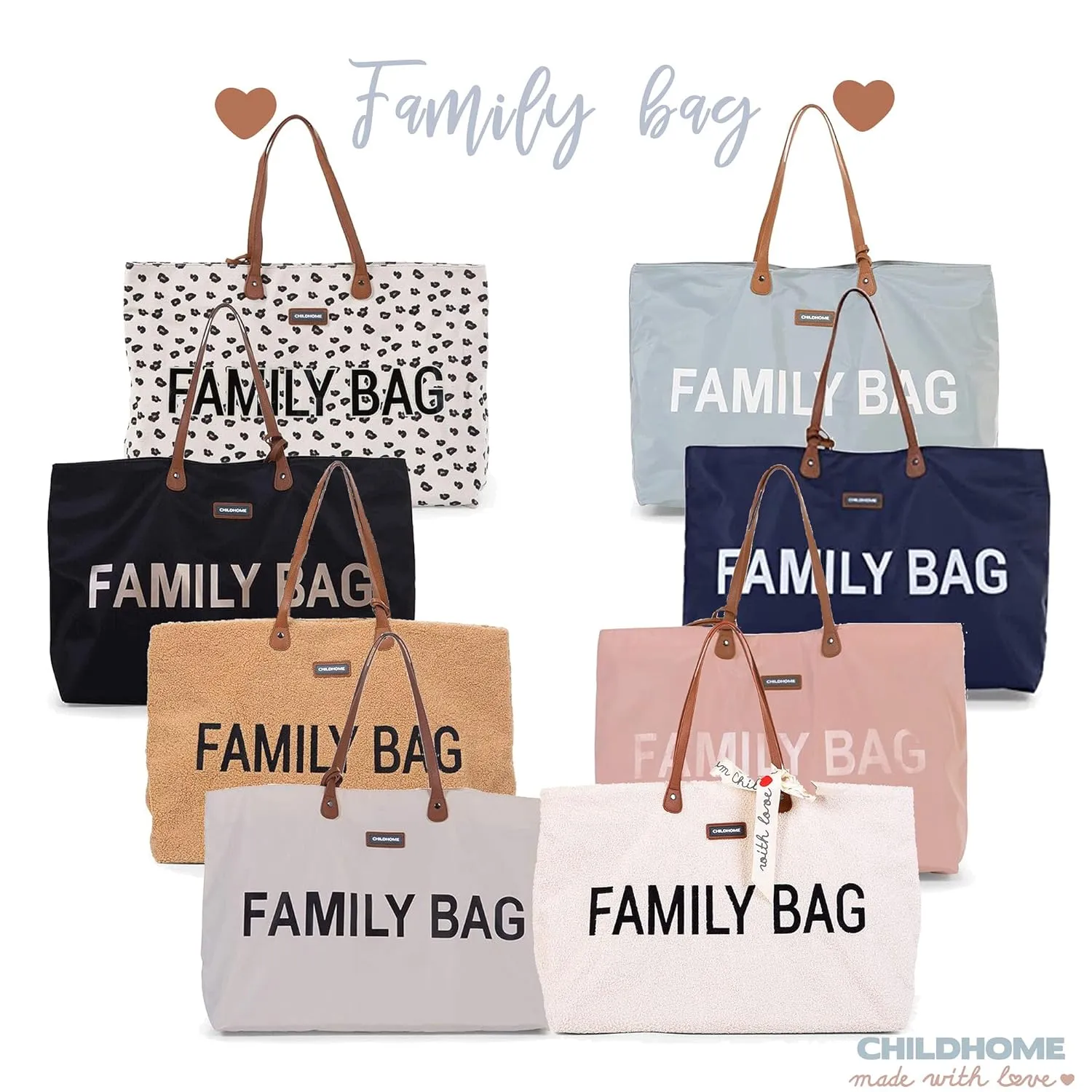 Childhome Family Bag, Navy/White
