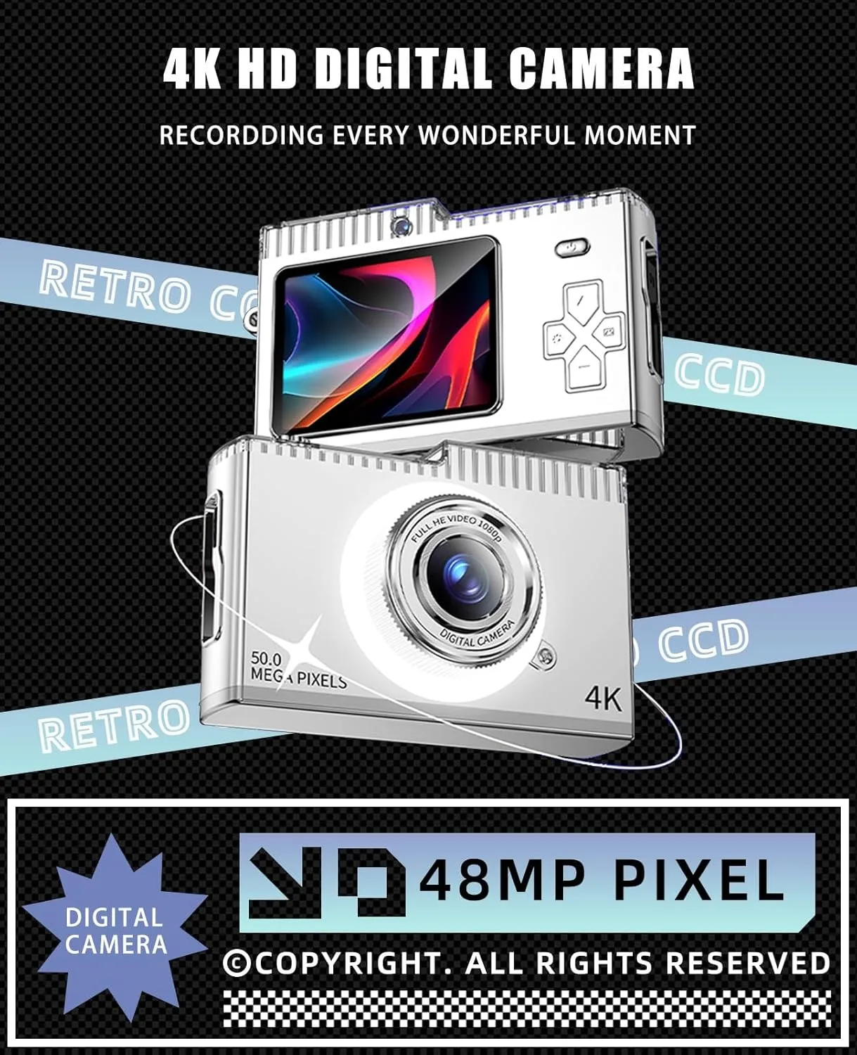 Children Toys for Boys Age 8-12 Years Old Selfie Kids Camera 1080P HD Video Camera with 32GB SD Card