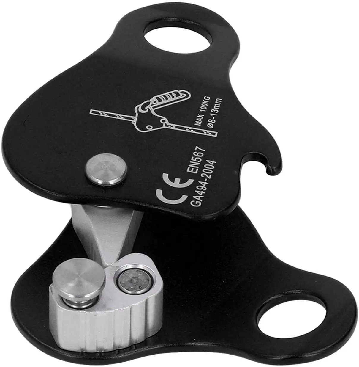 Climbing Rope Grab Aluminum Alloy Self Locking Stopper for Outdoor Climbing Mountaineering