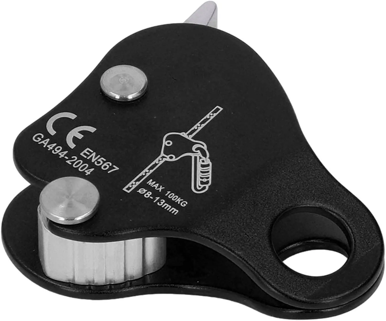 Climbing Rope Grab Aluminum Alloy Self Locking Stopper for Outdoor Climbing Mountaineering