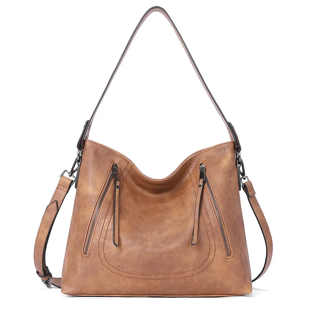 CLUCI Handbags for Women Leather Designer Hobo Tote Vintage Purses Ladies Crossbody Shoulder Bag
