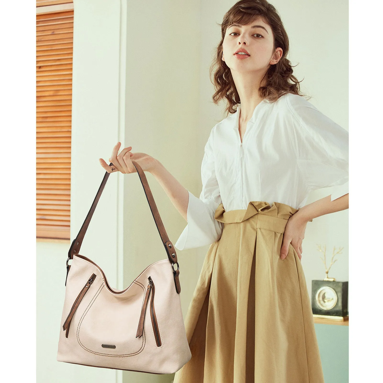 CLUCI Handbags for Women Leather Designer Hobo Tote Vintage Purses Ladies Crossbody Shoulder Bag