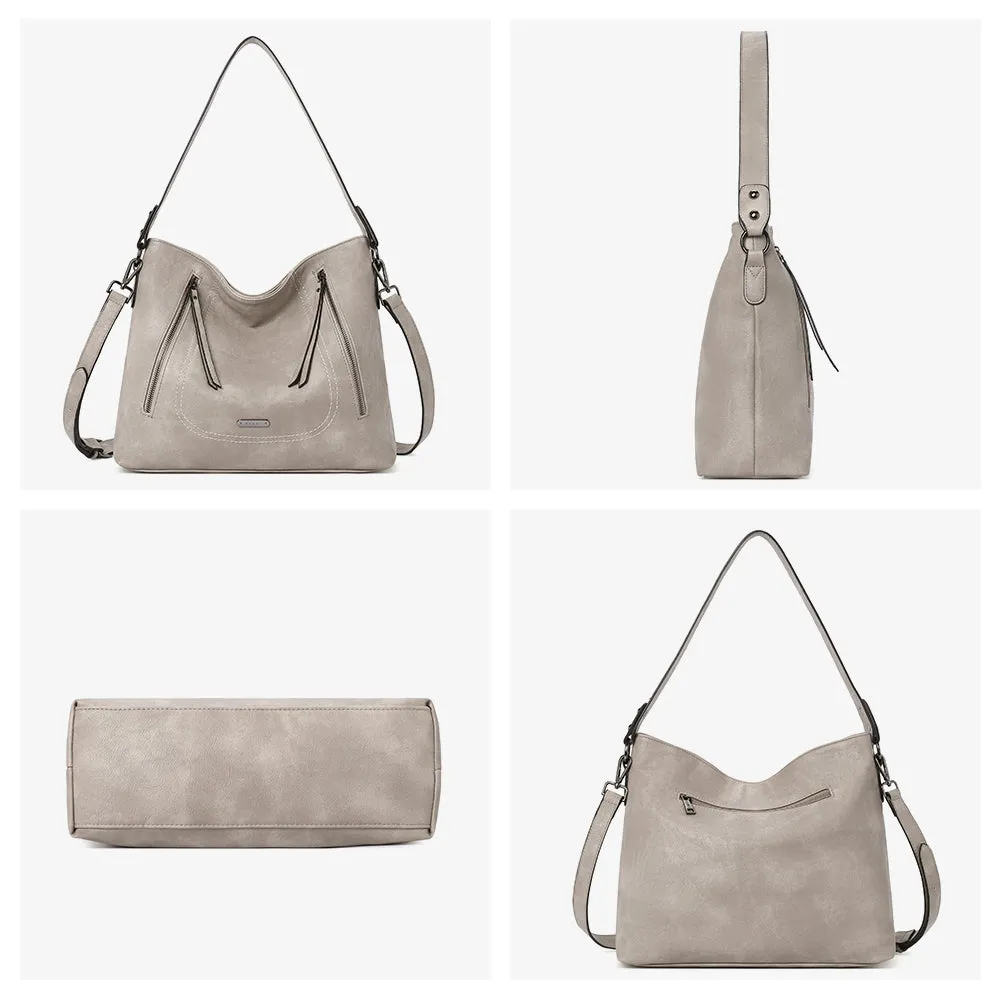 CLUCI Handbags for Women Leather Designer Hobo Tote Vintage Purses Ladies Crossbody Shoulder Bag
