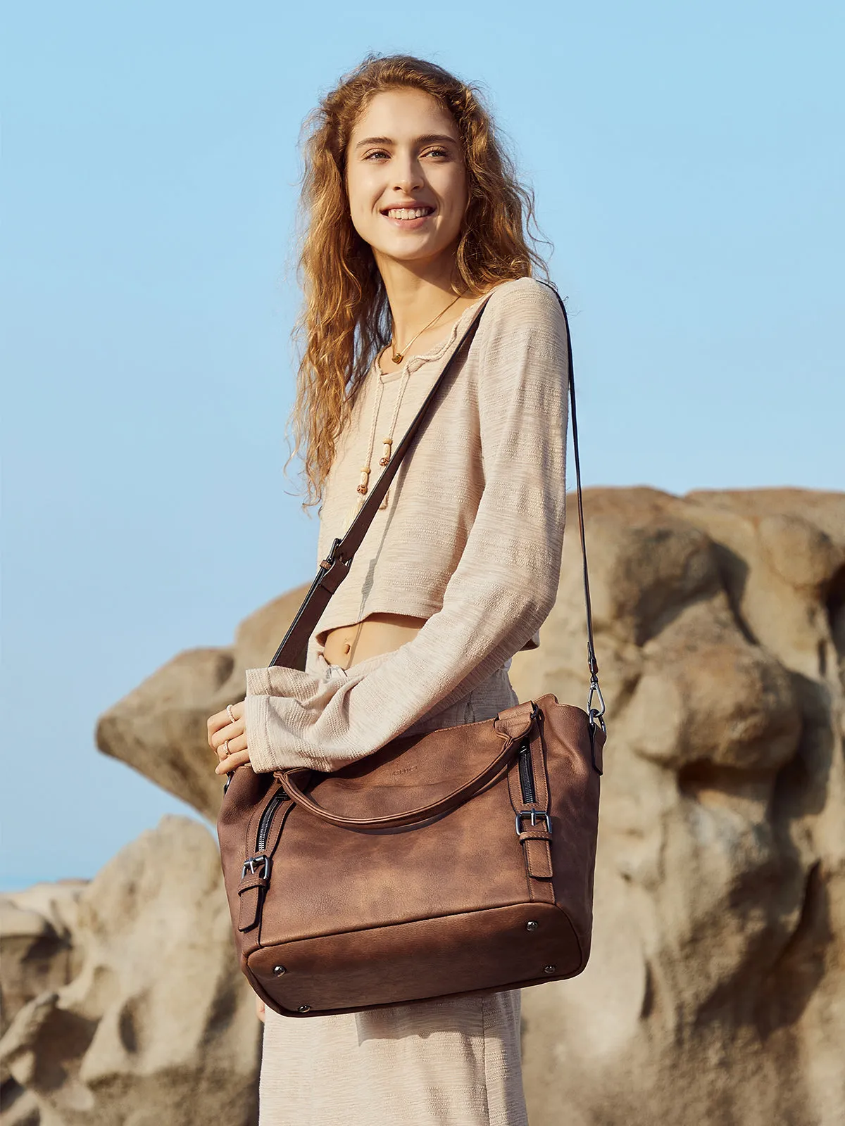 CLUCI Hobo Bags Large Tote with Adjustable Shoulder Strap