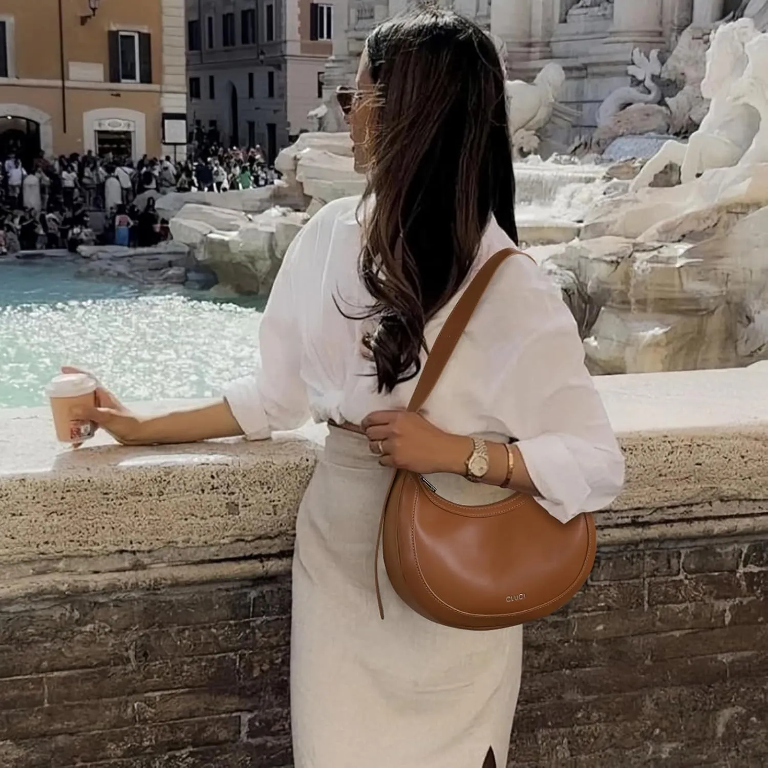 CLUCI Shoulder Bag for Women, Purses for Women, Handbag Hobo Bags Vegan Leather Crossbody Purse with Adjustable Strap