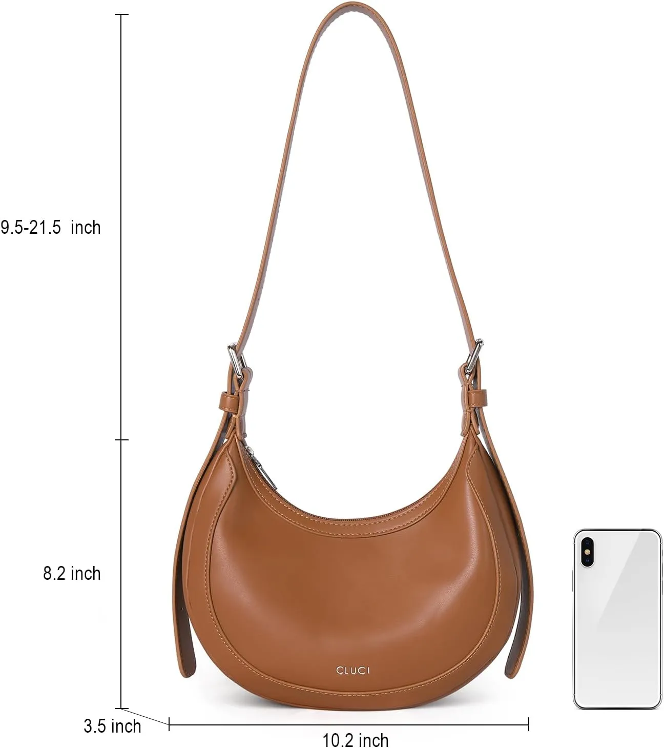 CLUCI Shoulder Bag for Women, Purses for Women, Handbag Hobo Bags Vegan Leather Crossbody Purse with Adjustable Strap