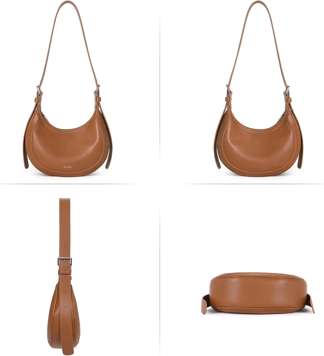 CLUCI Shoulder Bag for Women, Purses for Women, Handbag Hobo Bags Vegan Leather Crossbody Purse with Adjustable Strap
