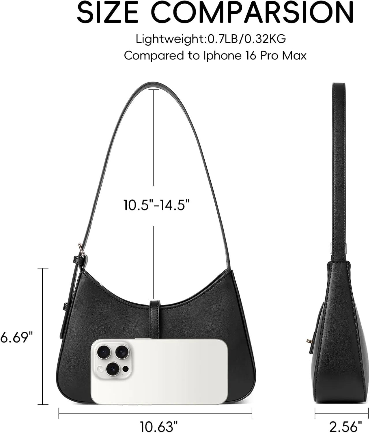 CLUCI Shoulder Bag for Women, Purses for Women, Handbag Hobo Bags Vegan Leather Crossbody Purse with Adjustable Strap