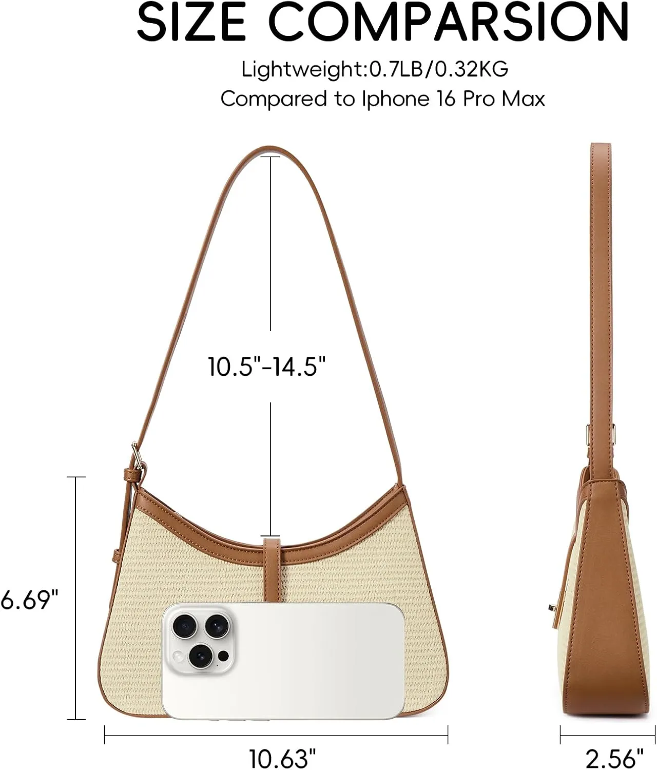 CLUCI Shoulder Bag for Women, Purses for Women, Handbag Hobo Bags Vegan Leather Crossbody Purse with Adjustable Strap