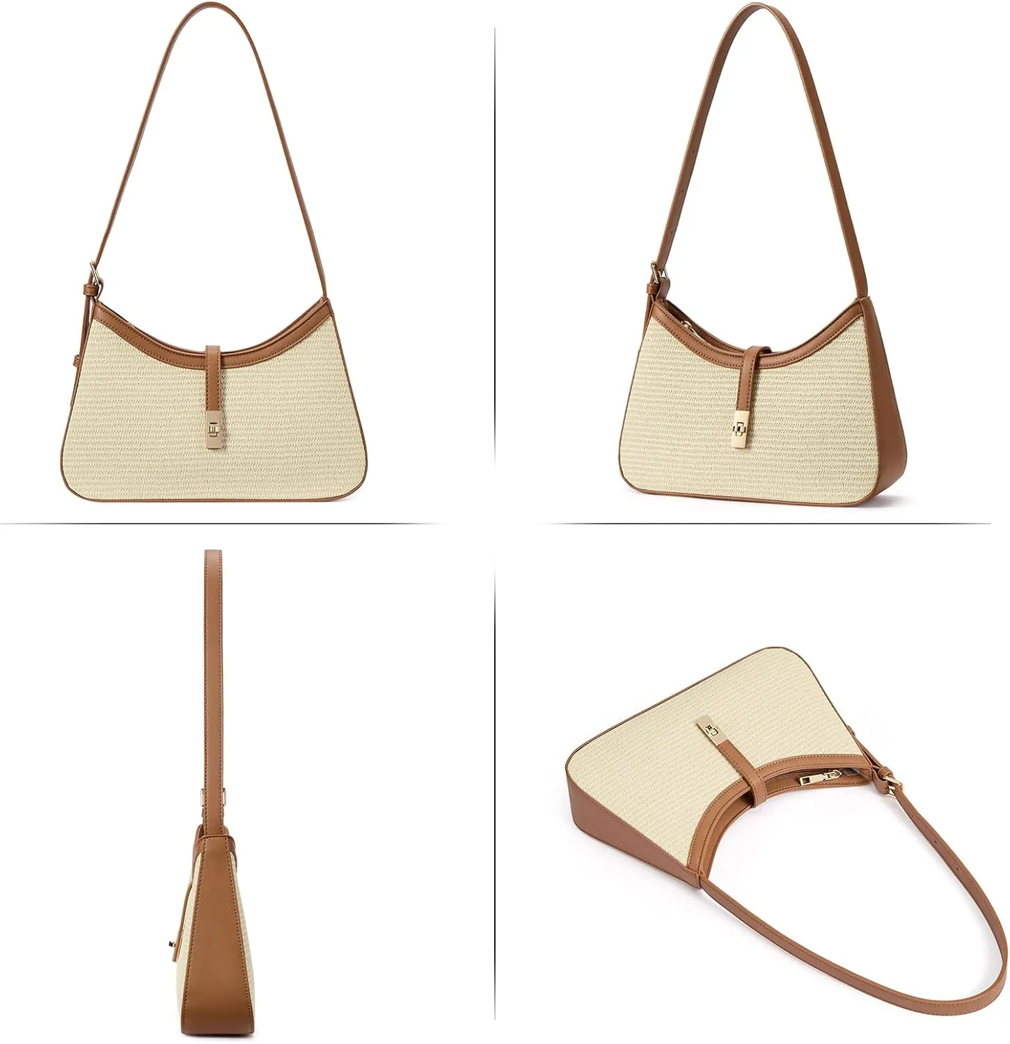 CLUCI Shoulder Bag for Women, Purses for Women, Handbag Hobo Bags Vegan Leather Crossbody Purse with Adjustable Strap