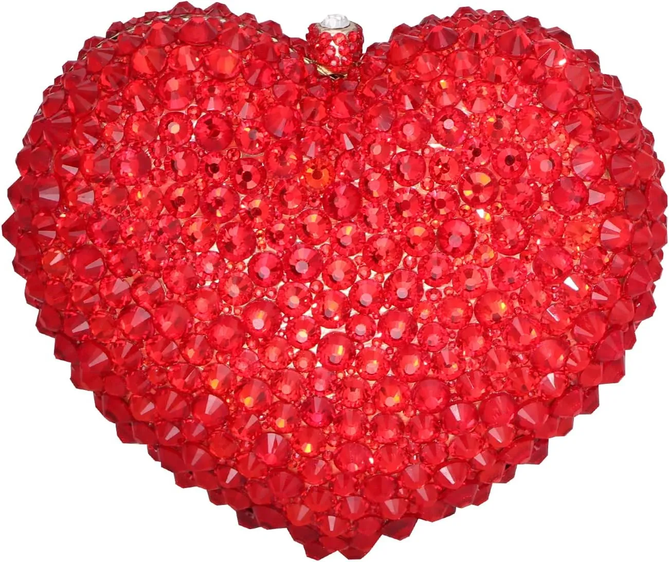 Clutch Purse Small Heart Evening Handbag Rhinestone Money Bag for Cocktail Prom Party Wedding Date