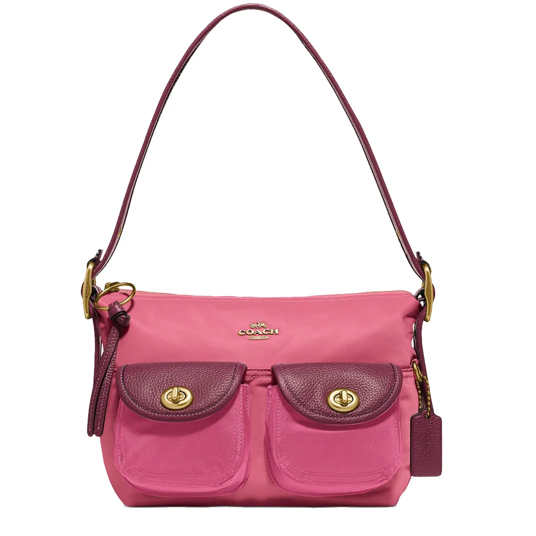 Coach Cargo Shoulder Bag In Colorblock in Orchid Multi