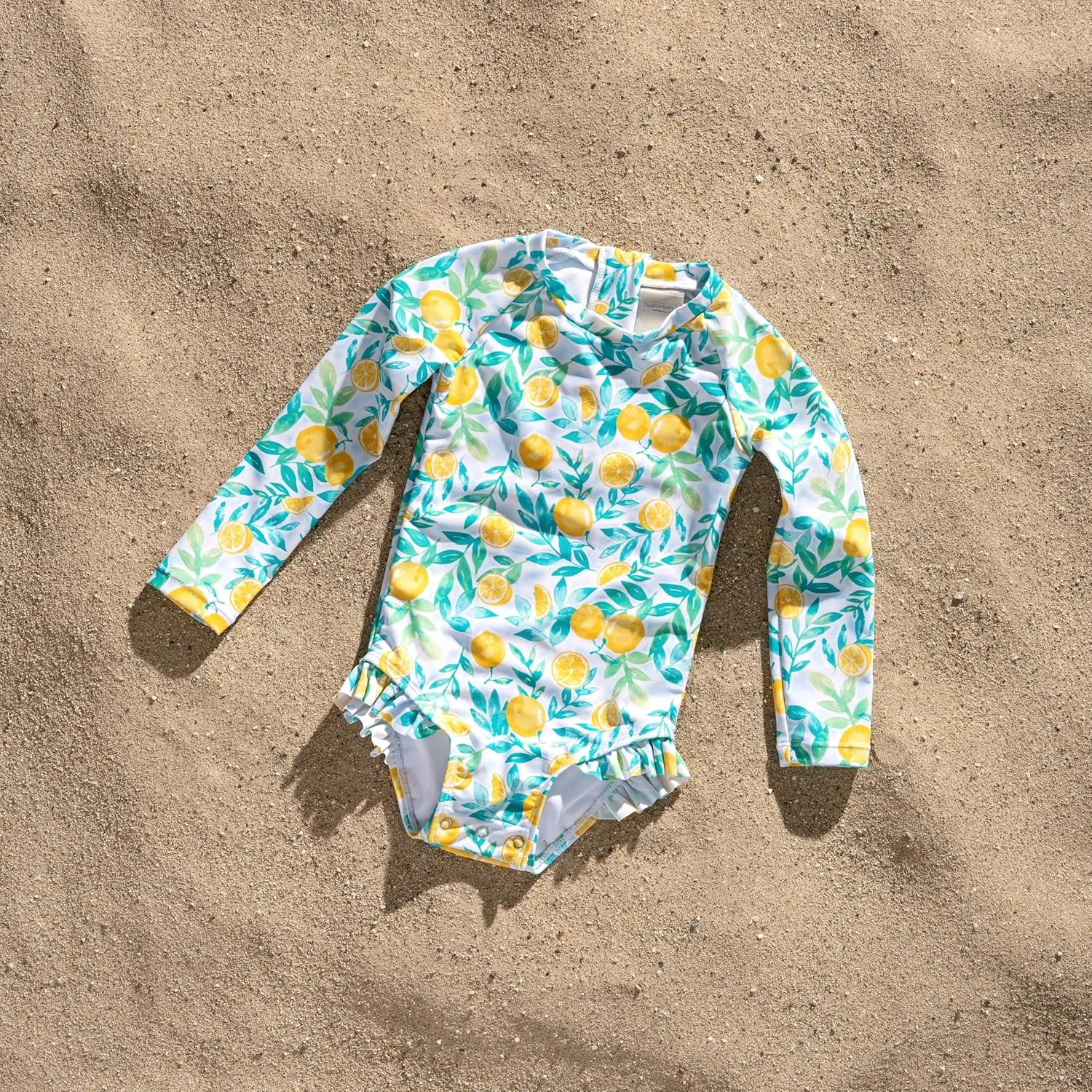 Coast & Crest Baby and Toddler Girl Long Sleeve Rash Guard One Piece Swimsuit