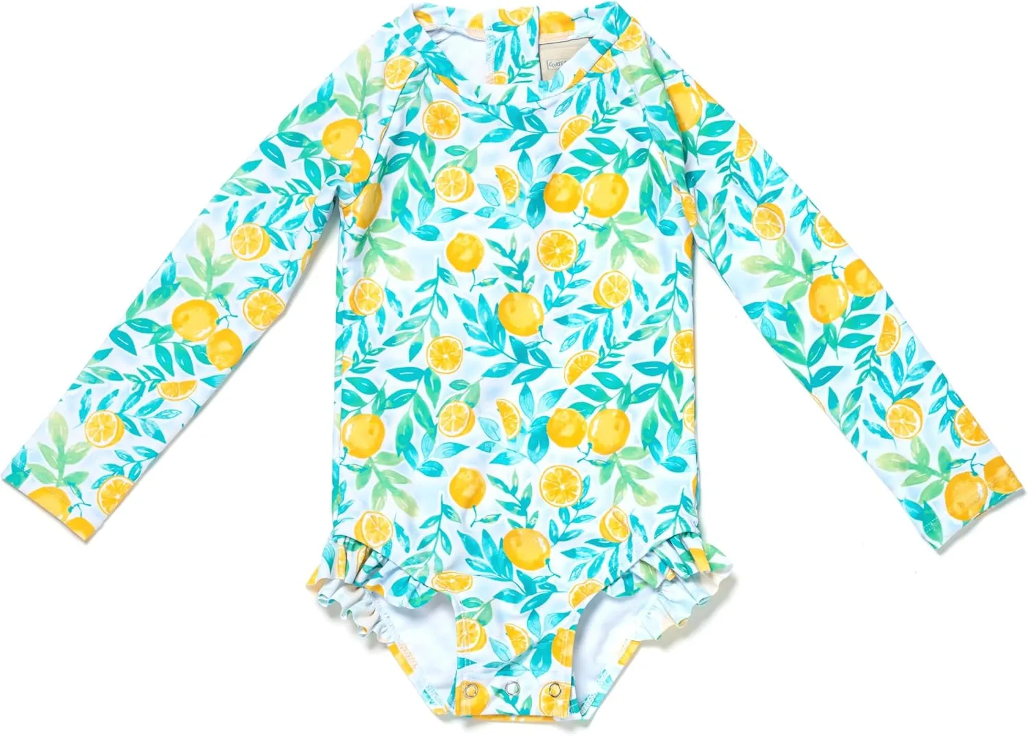 Coast & Crest Baby and Toddler Girl Long Sleeve Rash Guard One Piece Swimsuit