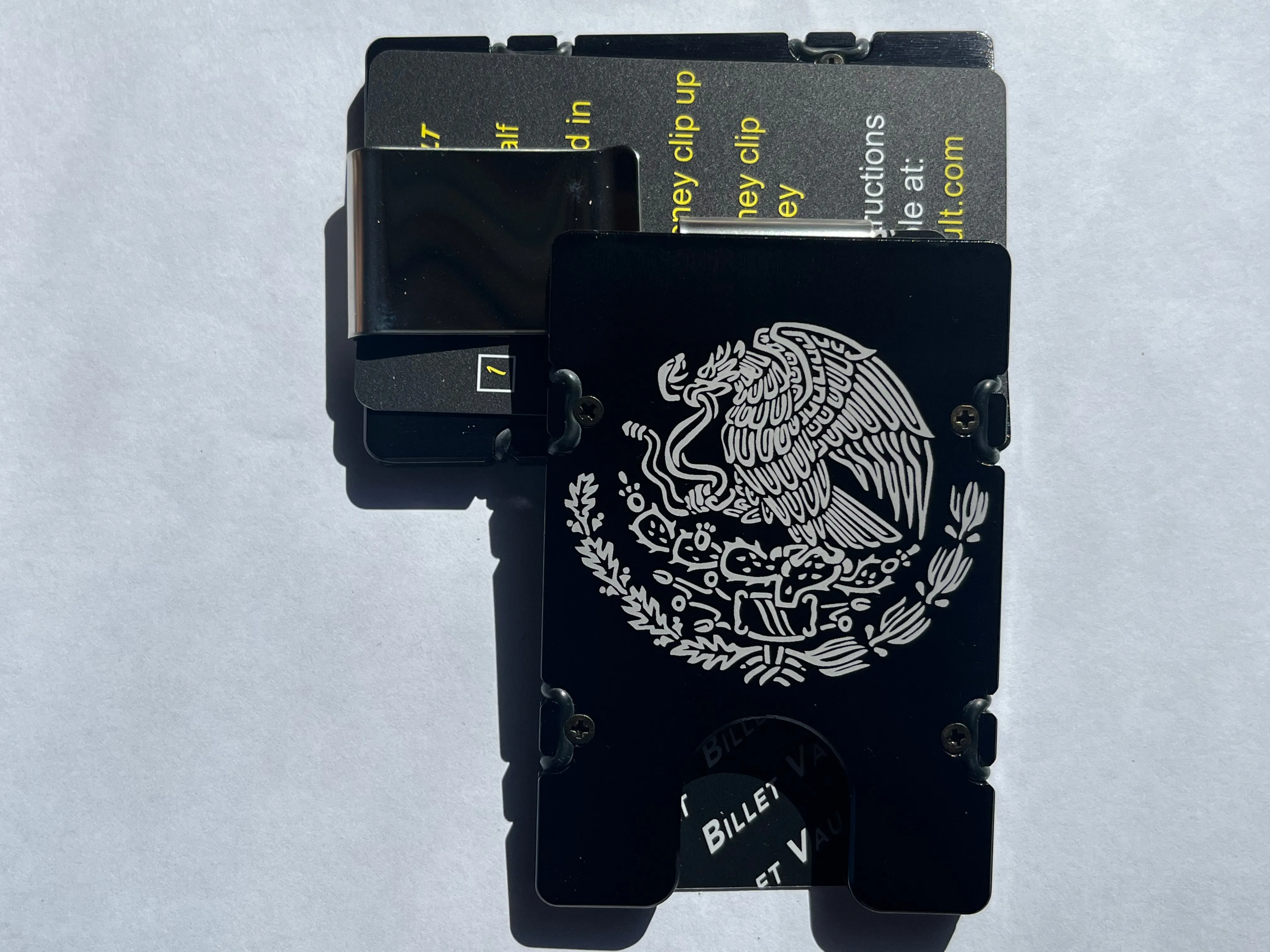 Coat of Arms of Mexico Flag - Billetvault Aluminum Wallet