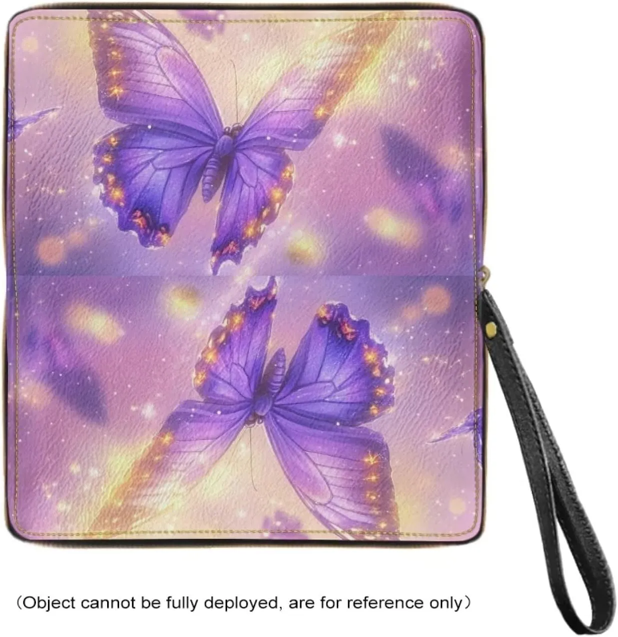 COEQINE Purple Butterfly Wallets For Women Leather Slim Zip Around Wallet Clutch Wristlet Travel Long Purse for Woman Travel Sport Outdoor Hiking Lade Birthday Graduation Gift