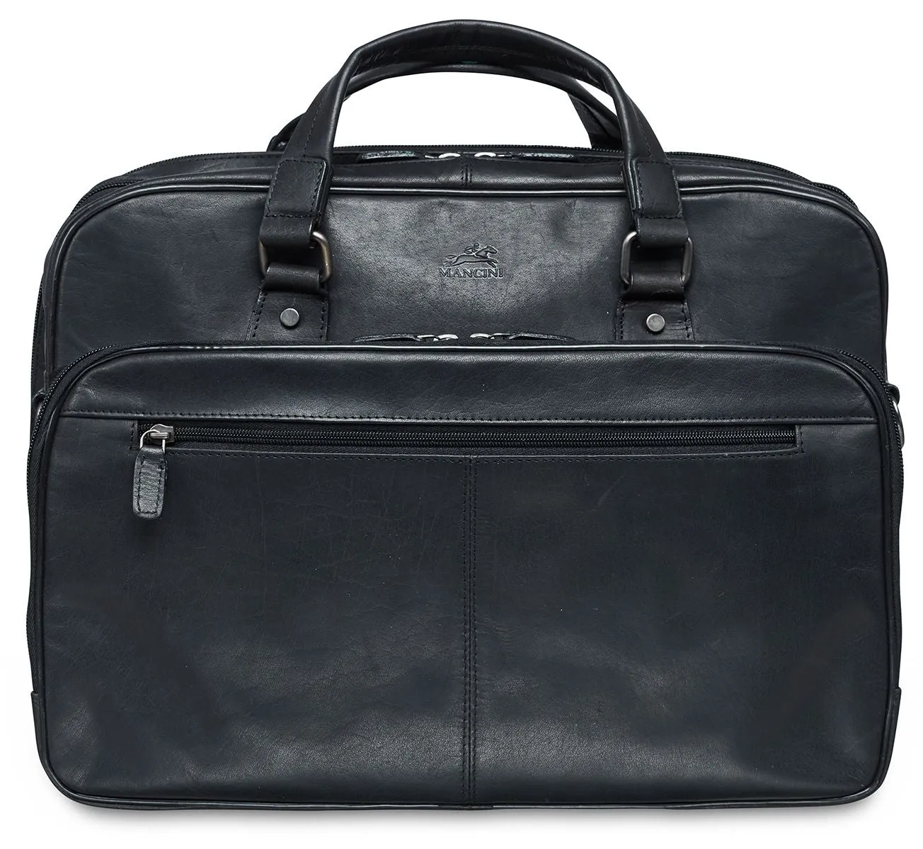 Compartment Collection Buffalo Leather Top-selling Mancini Briefcase Trendsetting Double