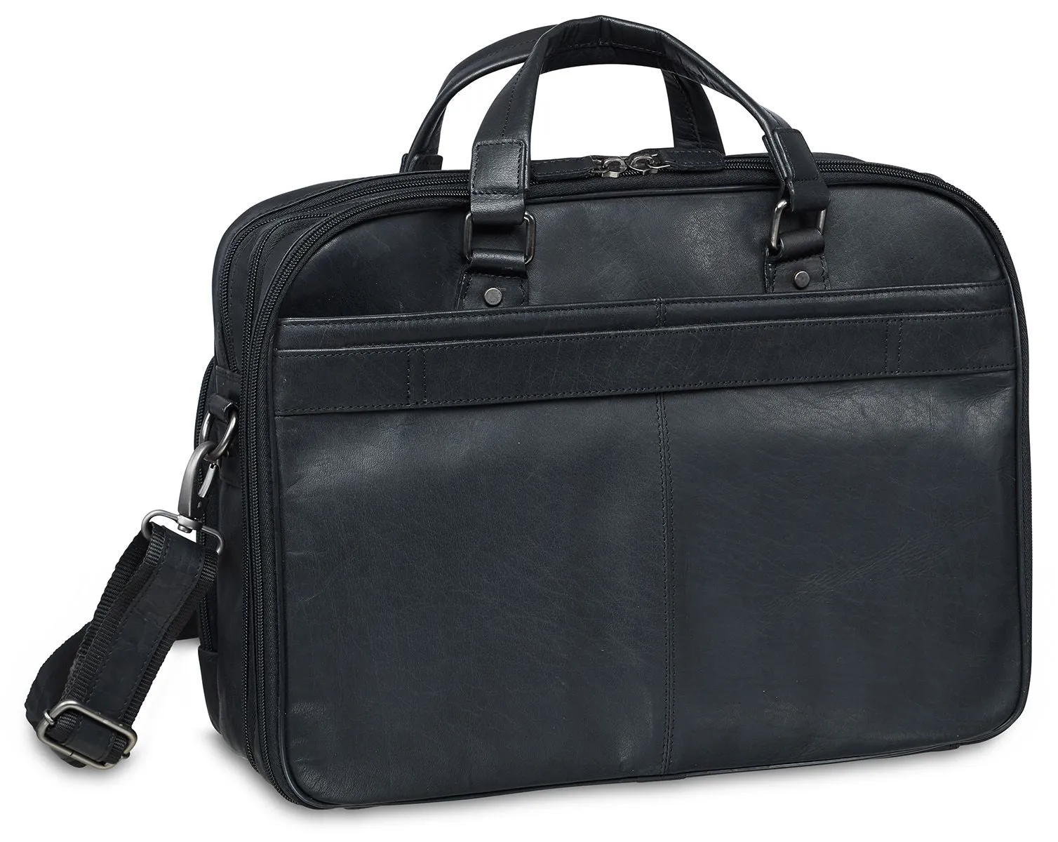 Compartment Collection Buffalo Leather Top-selling Mancini Briefcase Trendsetting Double