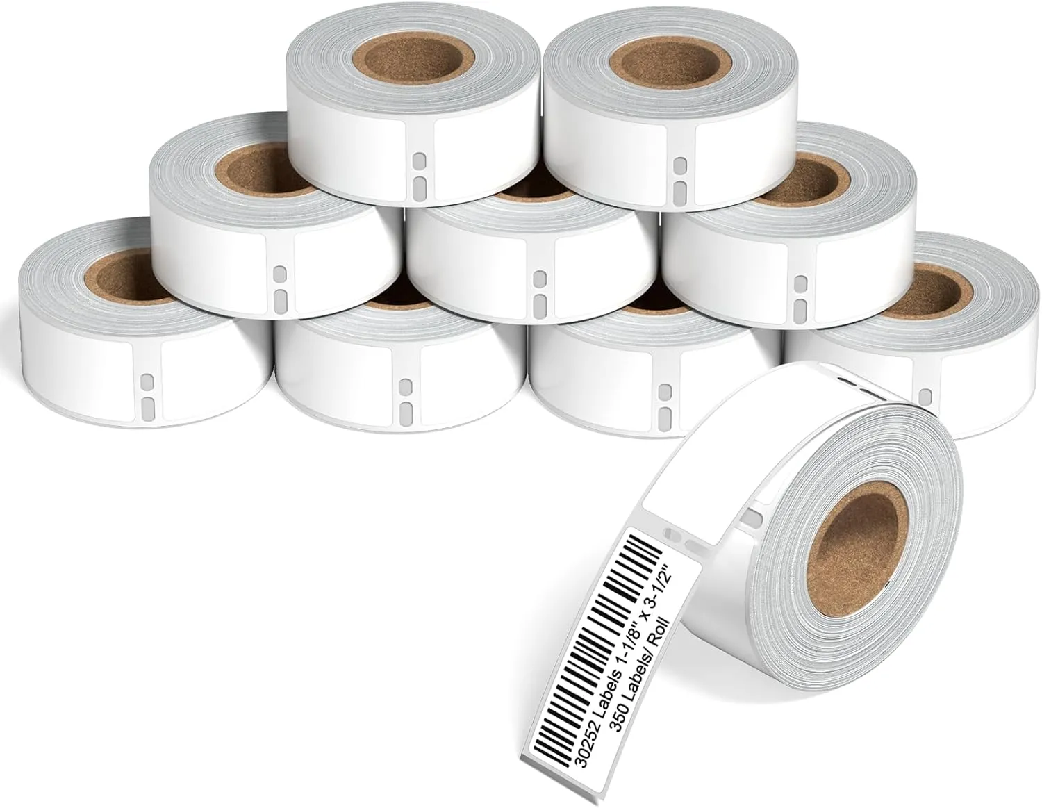 Compatible with Dymo Labels 30252 Address Labels 1-1/8 x 3-1/2 Work with Dymo 450, 450 Turbo, 4XL, 400, Label Printers (10 Rolls /3500 Labels)