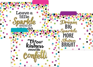Confetti File Folders