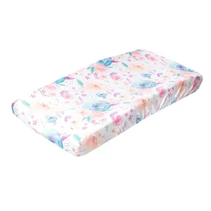 Copper Pearl Premium Knit Changing Pad Cover Soft, Stylish, and Universal Fit for All Standard Diaper Changing Pads, Trendy Design Changing Pad Covers, Bloom