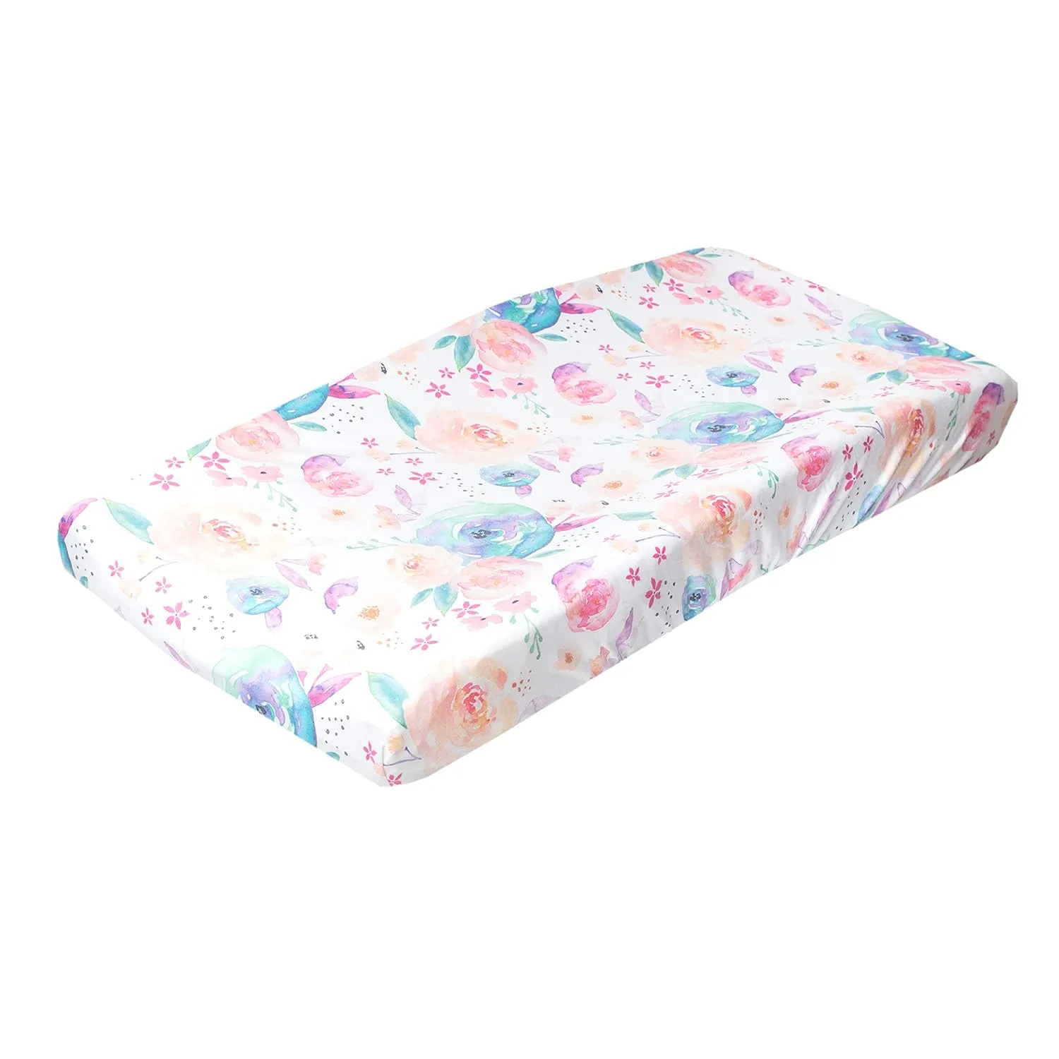 Copper Pearl Premium Knit Changing Pad Cover Soft, Stylish, and Universal Fit for All Standard Diaper Changing Pads, Trendy Design Changing Pad Covers, Bloom