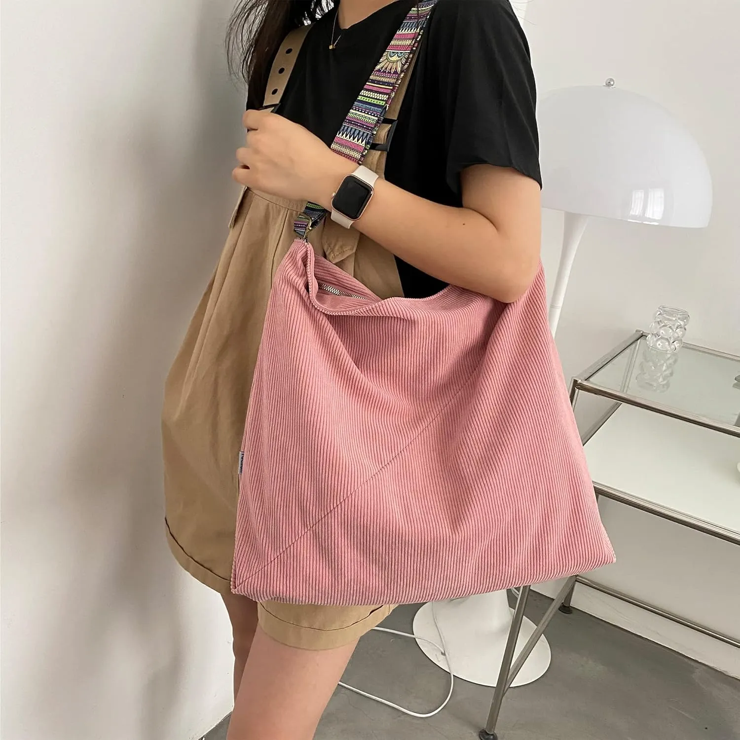 Corduroy Hobo Bag for Women Large Fashion Crossbody Bags Fashion shoulder Bag Purse Travel Tote Bag