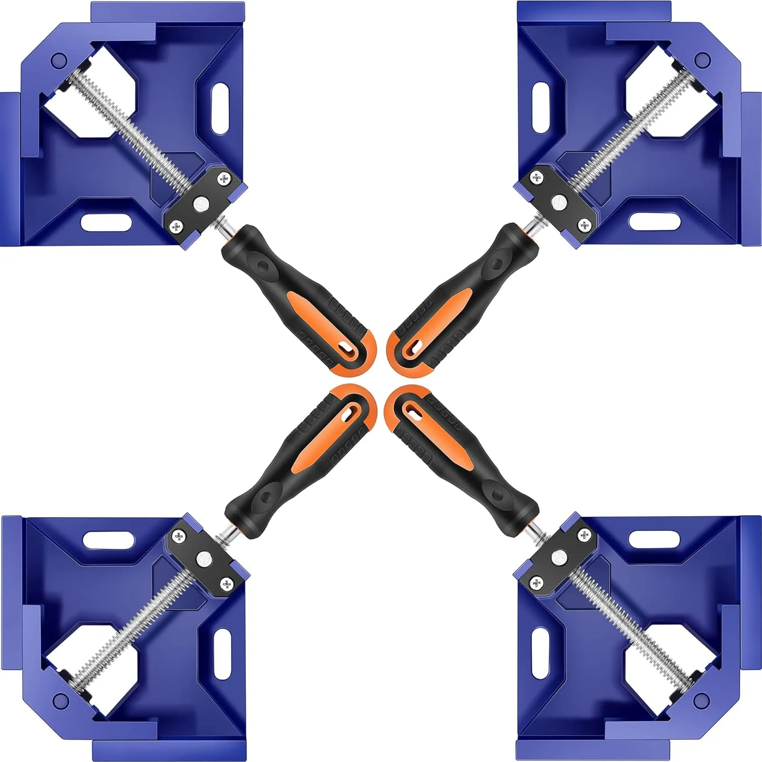 Corner Clamps for Woodworking Set of 4,90 Degree Right Angle Clamps,Aluminum Alloy Square Clamp,Wood Tools for Metal Welding,Photo Frame,Cabinet,Drawer Miter Joint