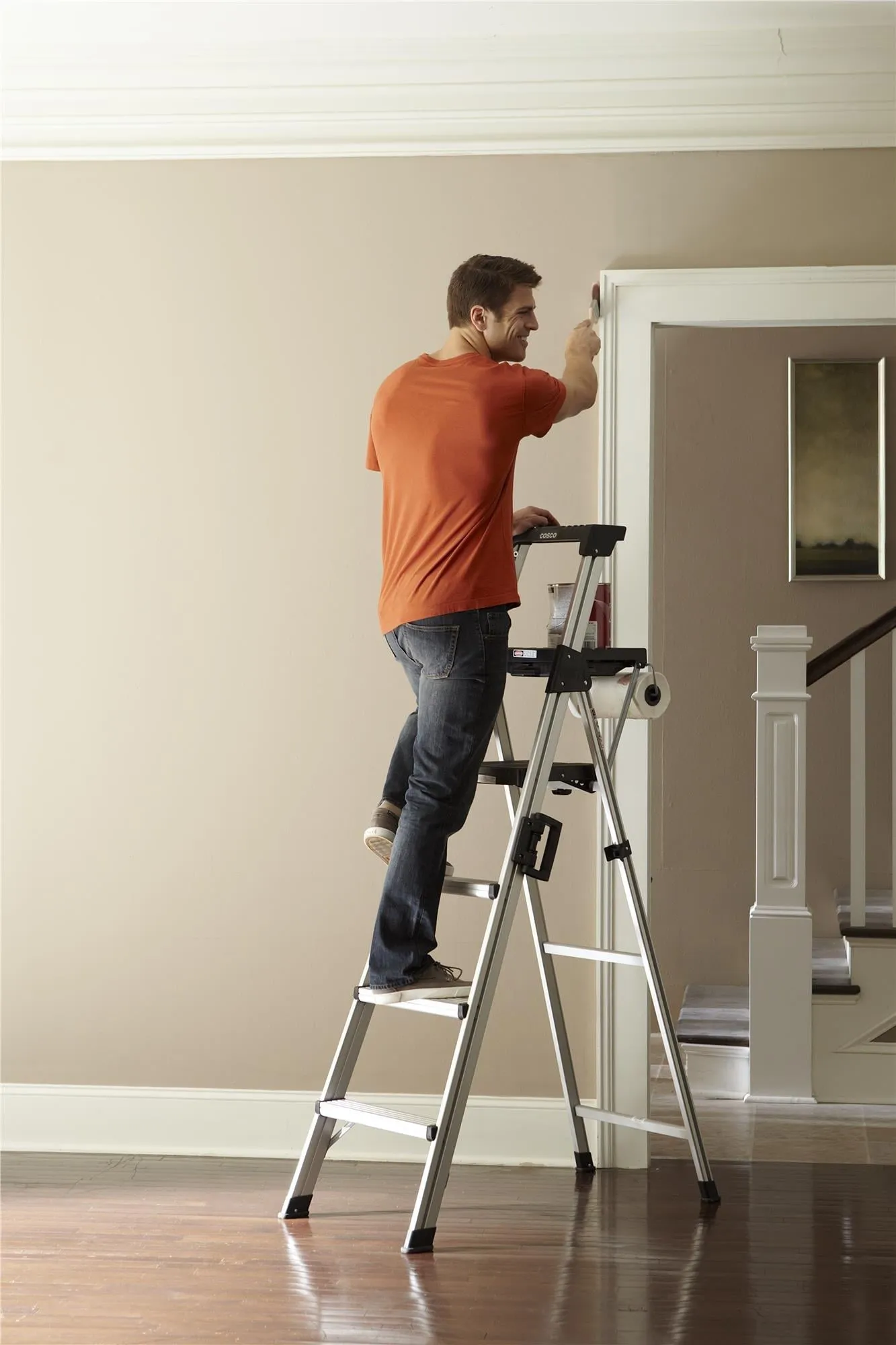 COSCO 6-foot Signature Series Step Ladder Type 1A, 300 lb. Capacity (Aluminum)