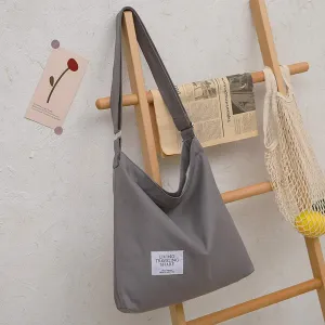 Covelin Women's Retro Large Size Canvas Shoulder Bag Hobo Crossbody Handbag Casual Tote