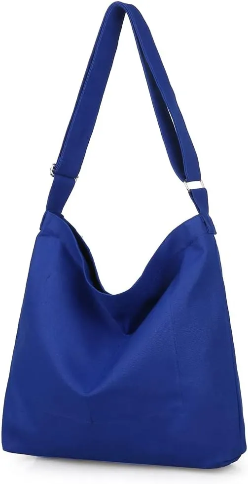 Covelin Women's Retro Large Size Canvas Shoulder Bag Hobo Crossbody Handbag Casual Tote